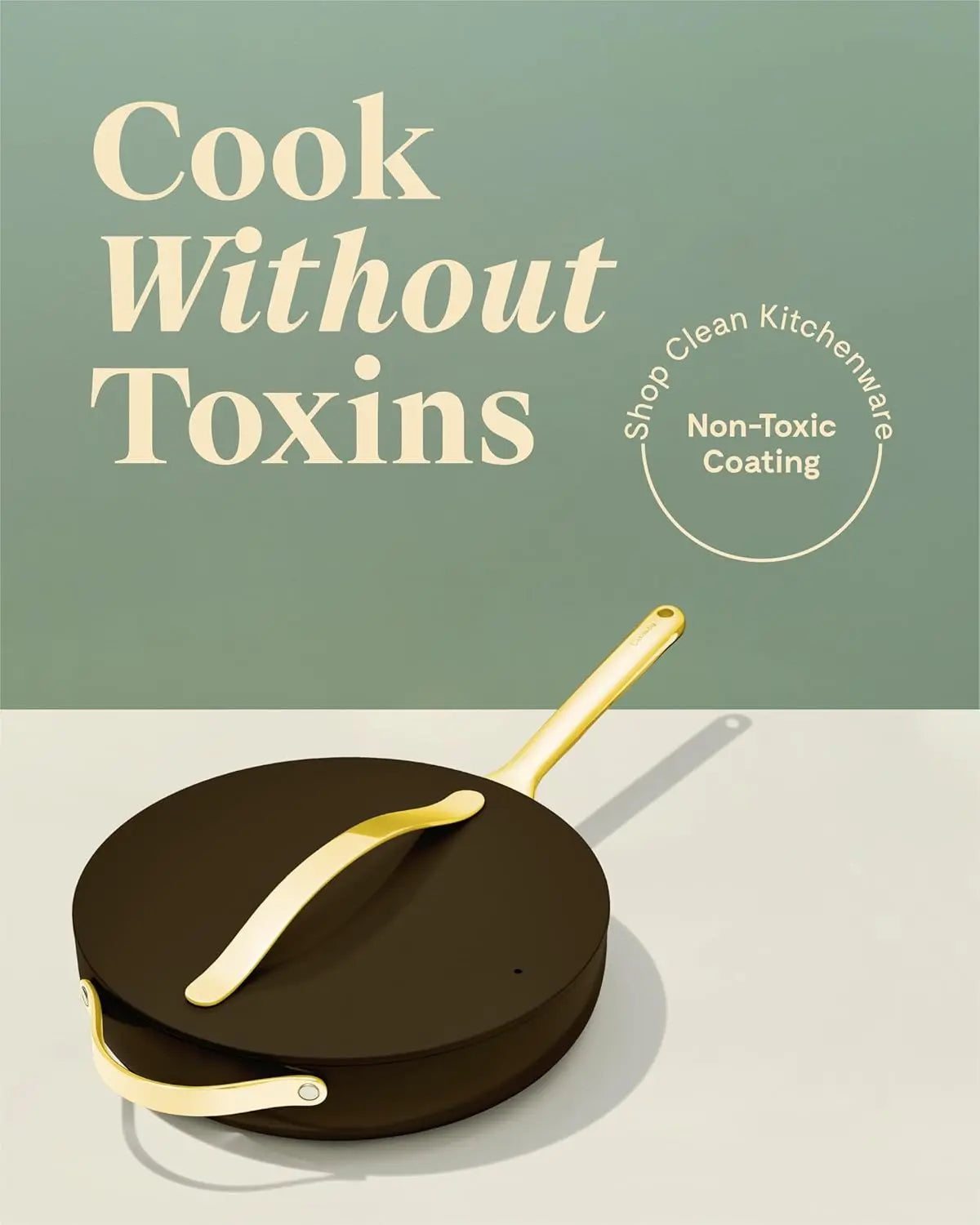 Nonstick Ceramic Sauté Pan with Lid