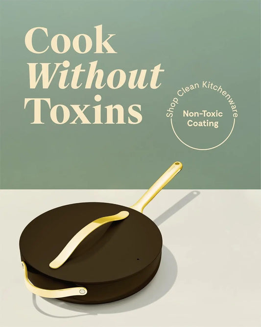 Nonstick Ceramic Sauté Pan with Lid