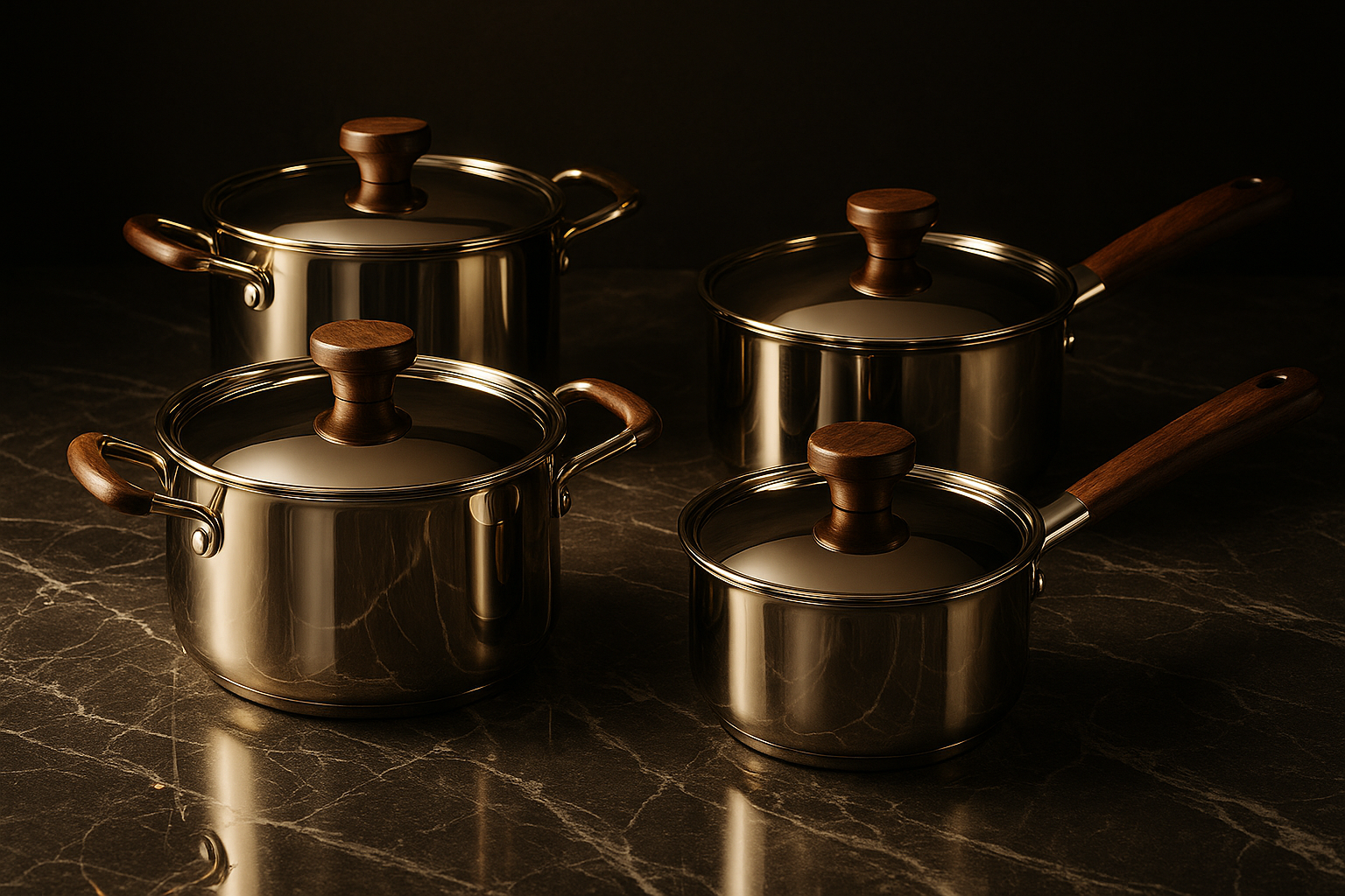 Ultra-luxury stainless steel cookware set